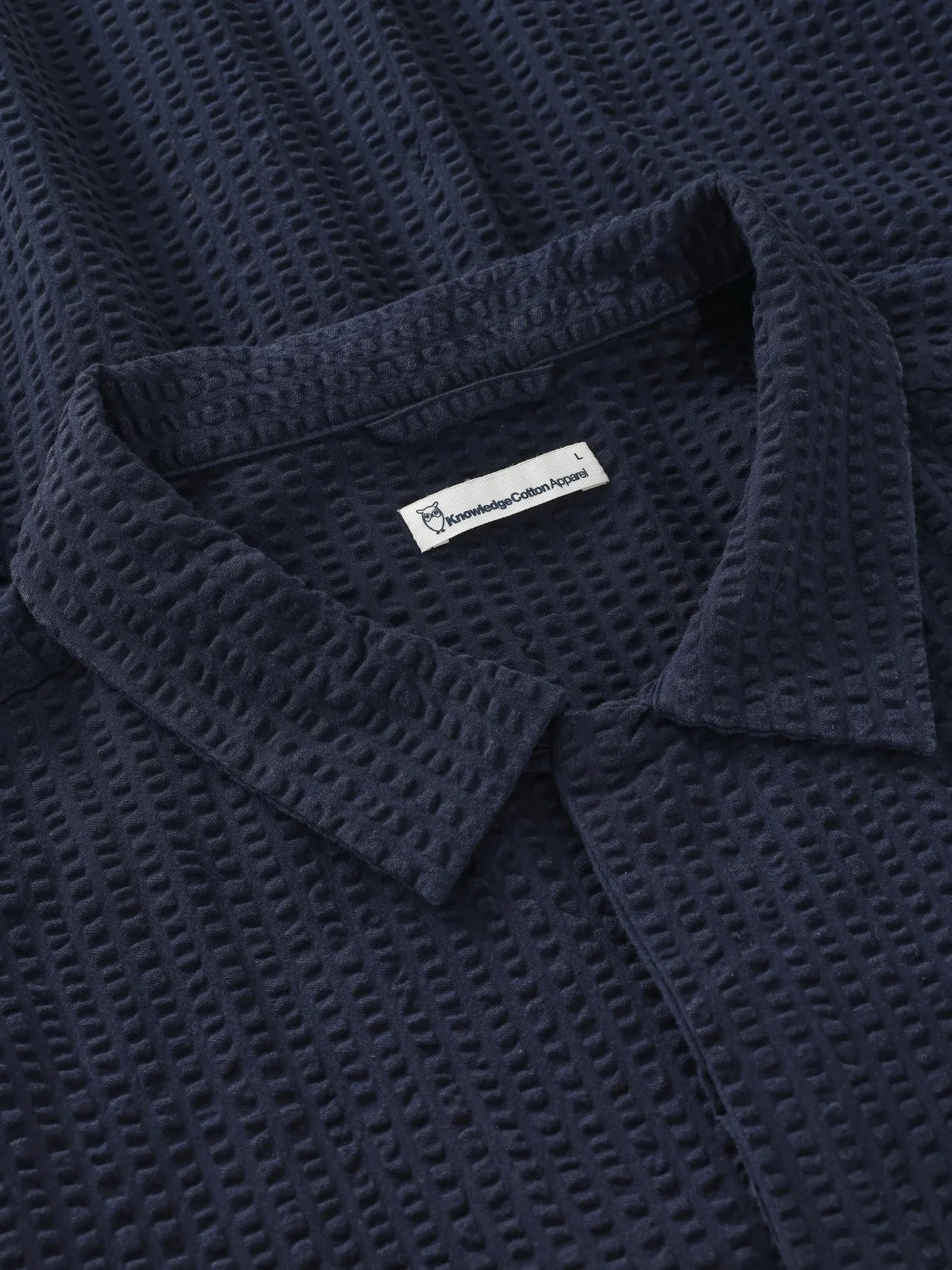 Relaxed Seersucker Short Sleeve Shirt Made Of Organic Cotton