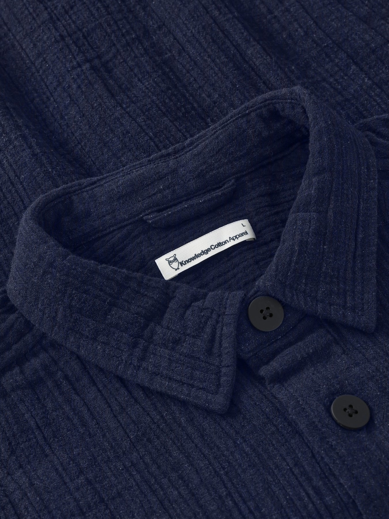 Relaxed Short Sleeve Indigo Shirt Made Of Organic Cotton