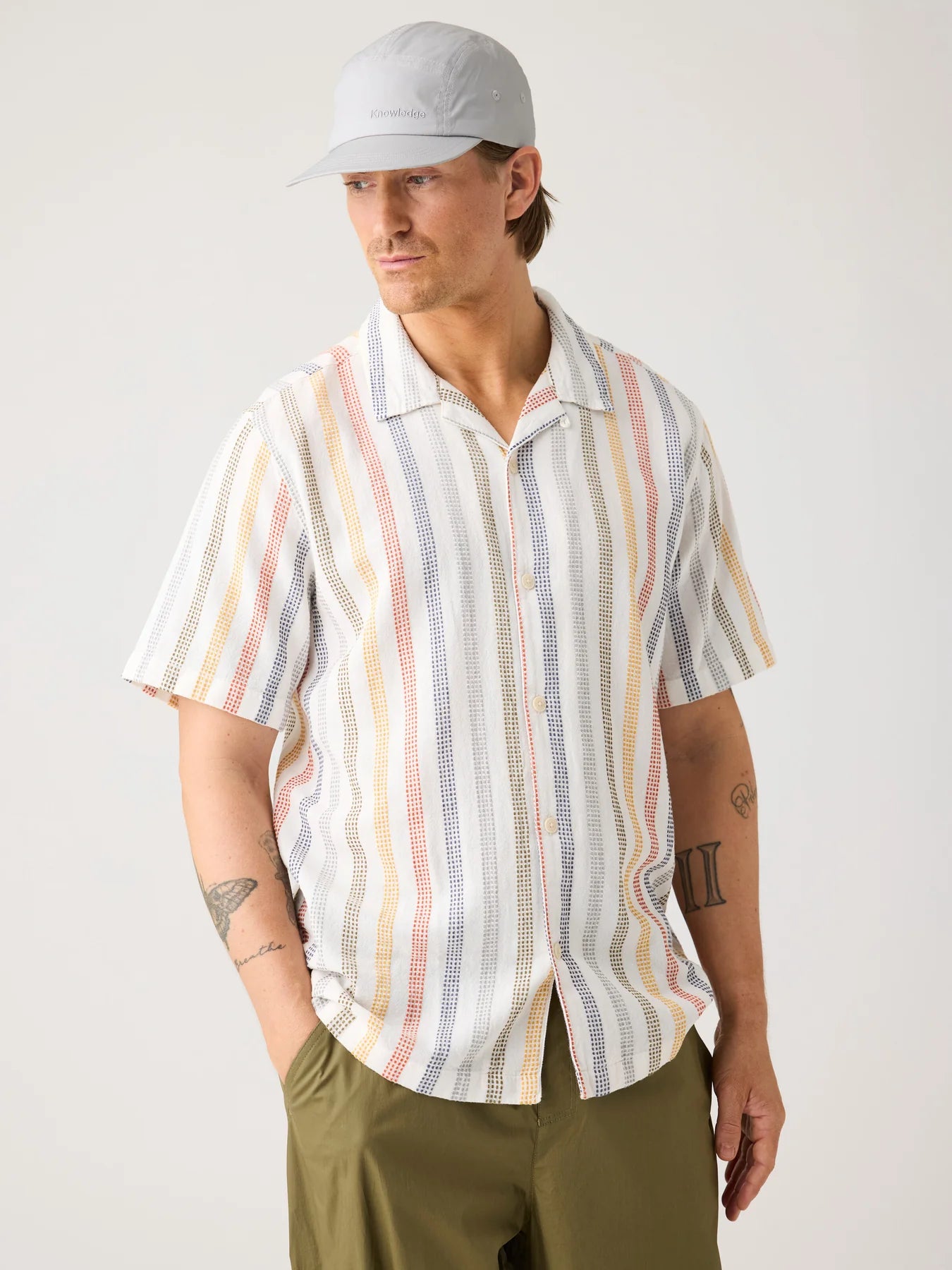 Relaxed Stripe Short Sleeve Shirt Made Of Organic Cotton