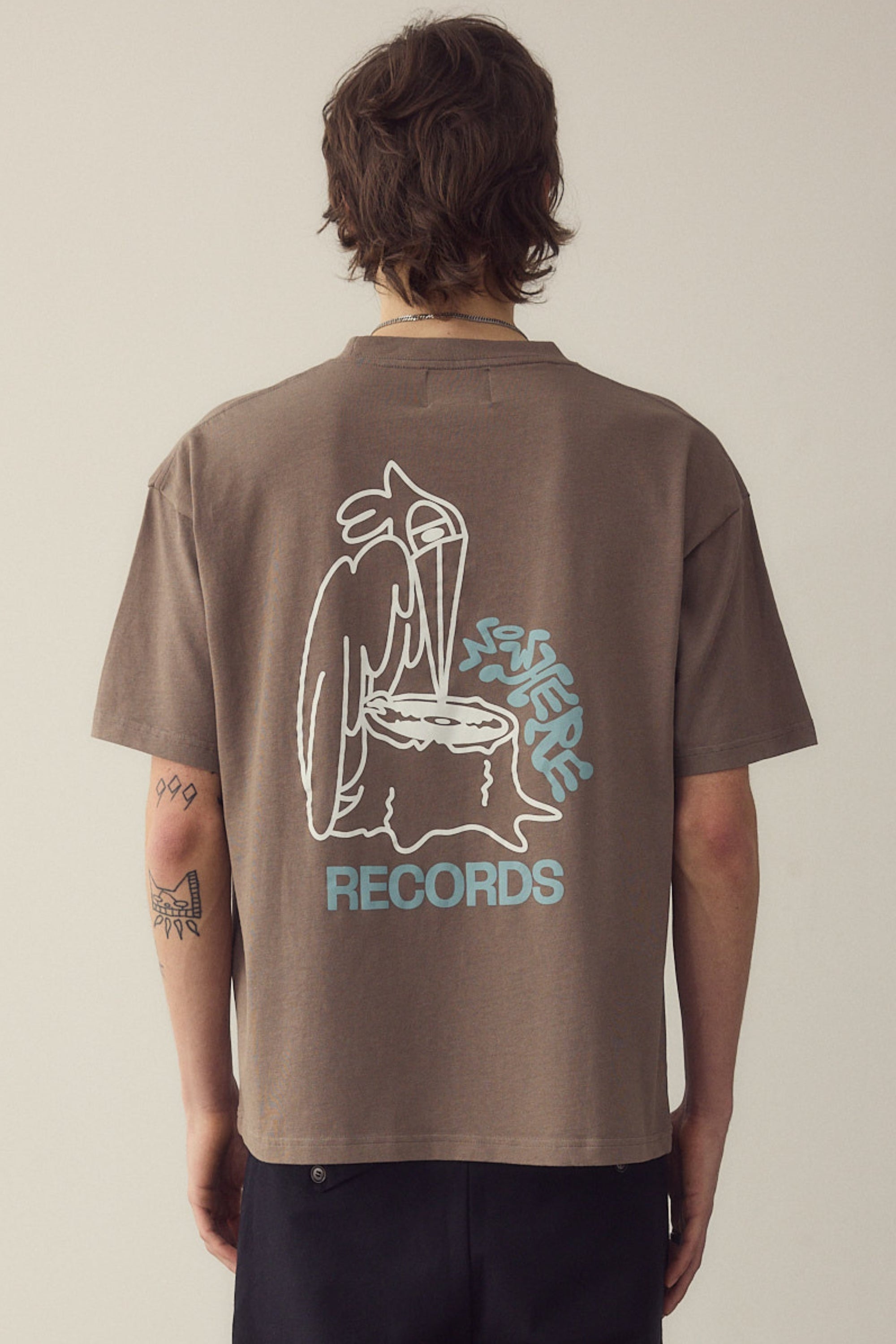 Records Wood T-Shirt Made Of Organic Cotton
