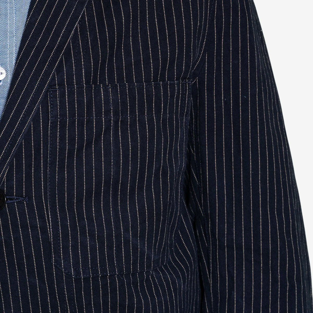 Chalk Stripe Engineer Jacket Made Of Cotton