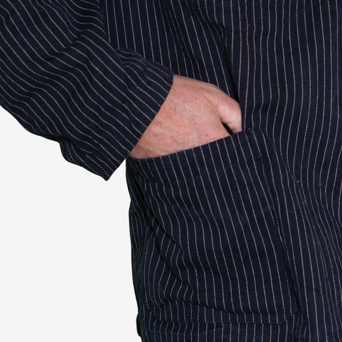Chalk Stripe Engineer Jacket Made Of Cotton