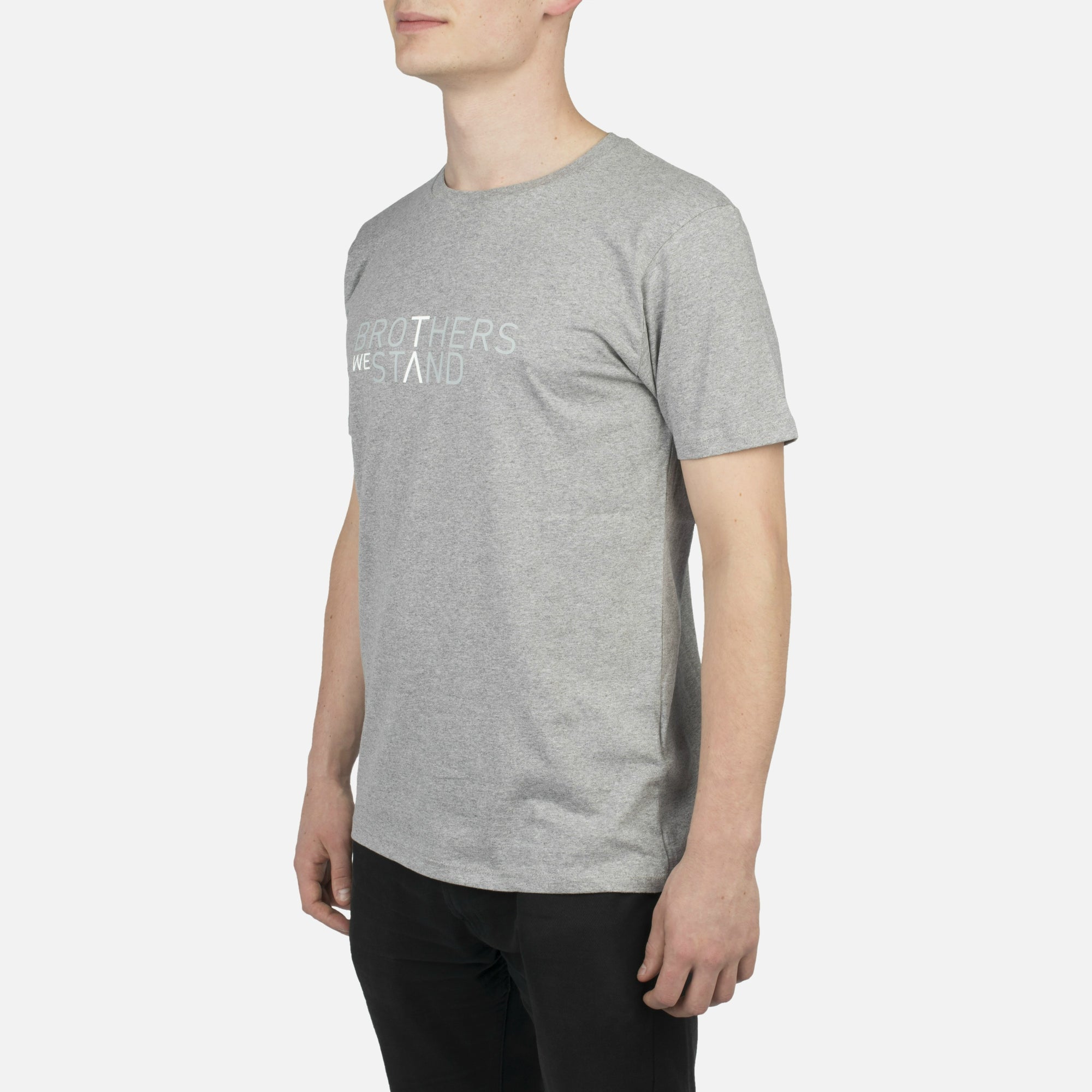 Grey Marl Logo T-shirt Made Of Organic Cotton