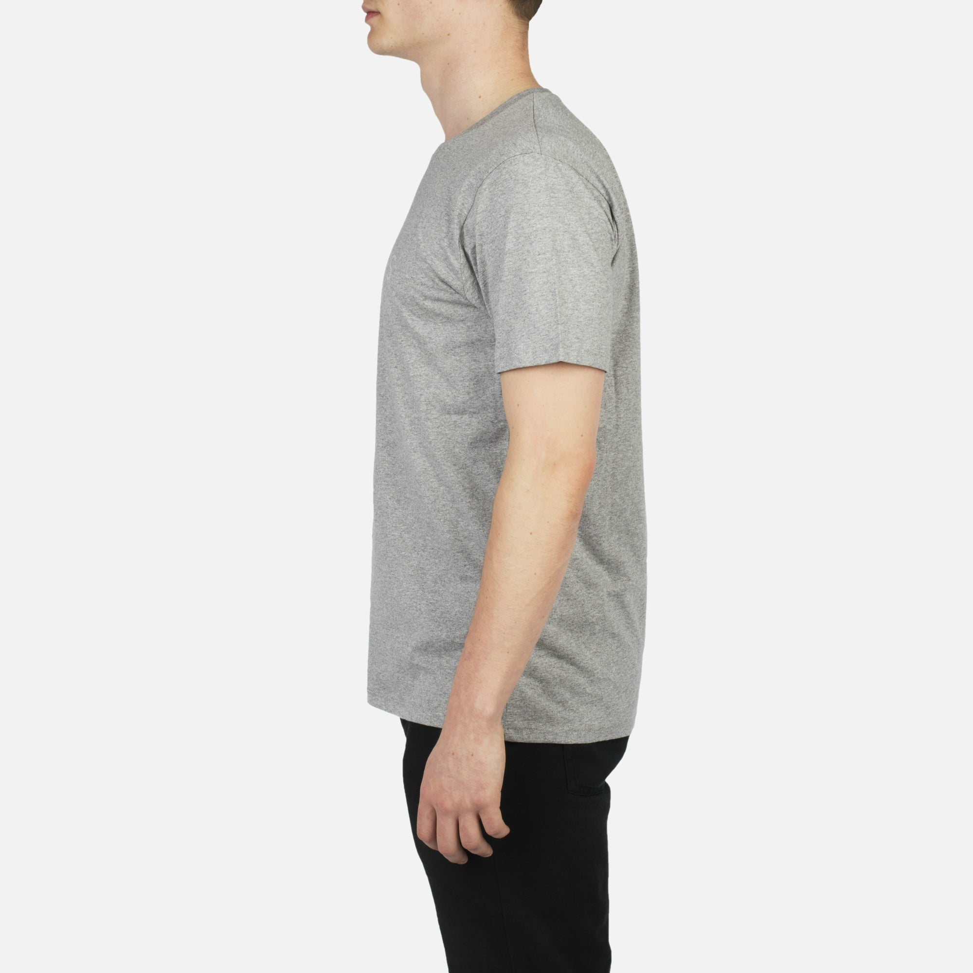 Grey Marl Logo T-shirt Made Of Organic Cotton