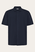 Relaxed Seersucker Short Sleeve Shirt Made Of Organic Cotton