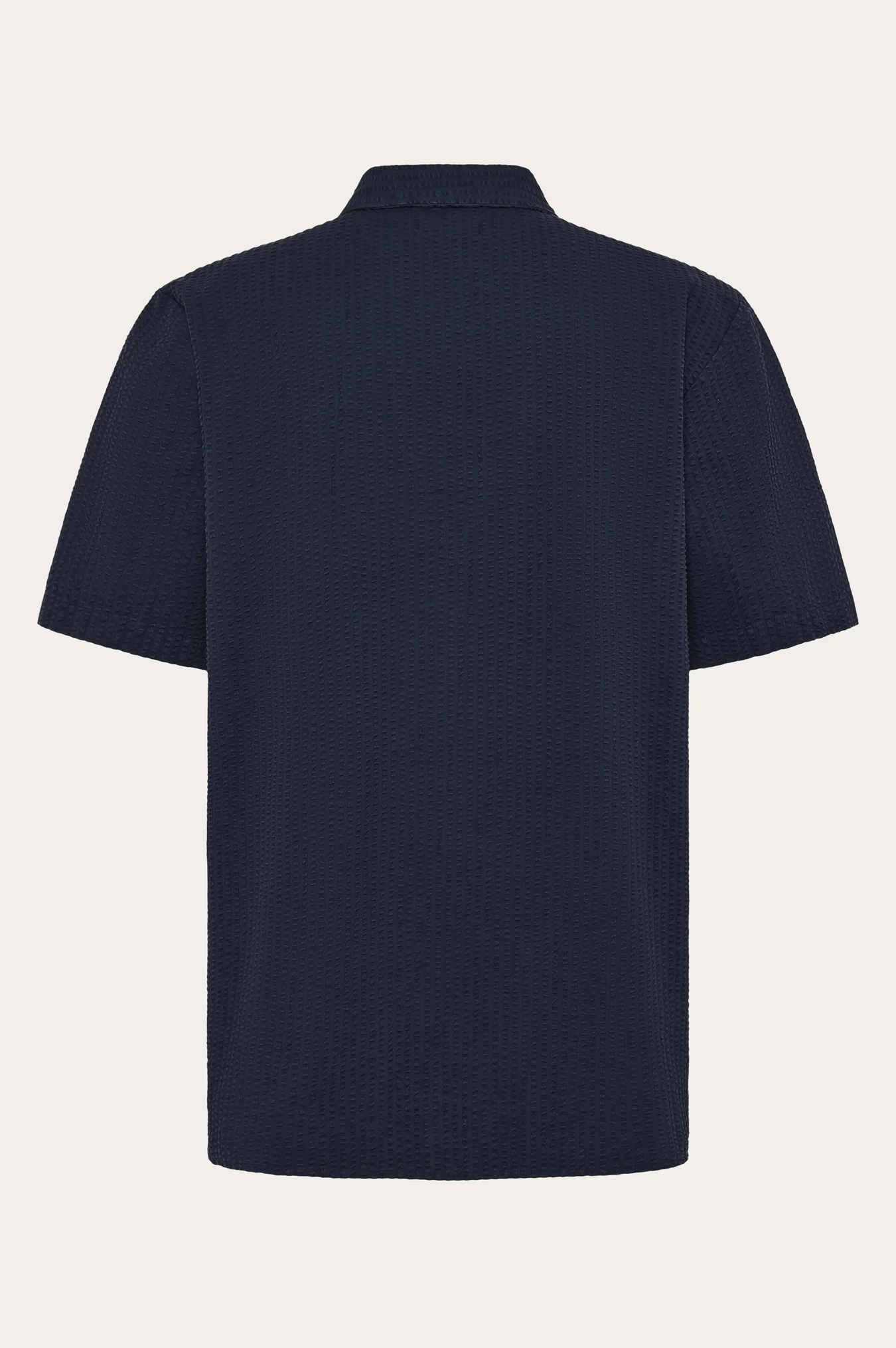 Relaxed Seersucker Short Sleeve Shirt Made Of Organic Cotton