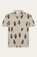 Bouclé Flower Print Shirt Made Of Organic Cotton