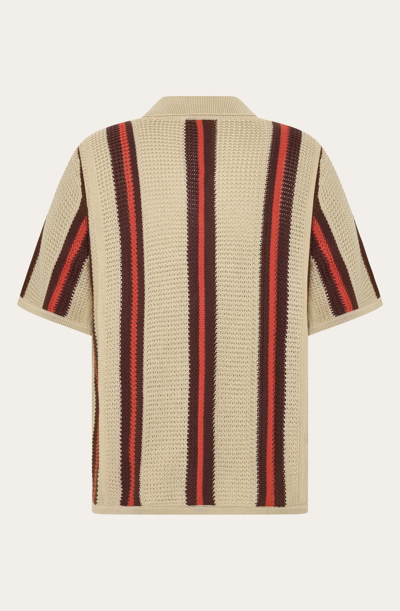 Regular Striped Knit Shirt Made Of Organic Cotton