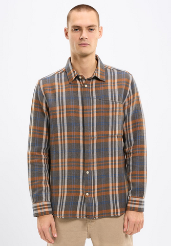 Knowledge Cotton Apparel Relaxed Checked Shirt