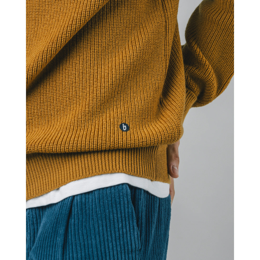 Load image into Gallery viewer, Brava Fabrics Waterfront Mustard Merino Jumper
