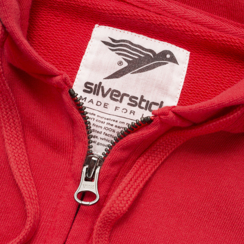 Silverstick Midweight Zip Hoodie in Red