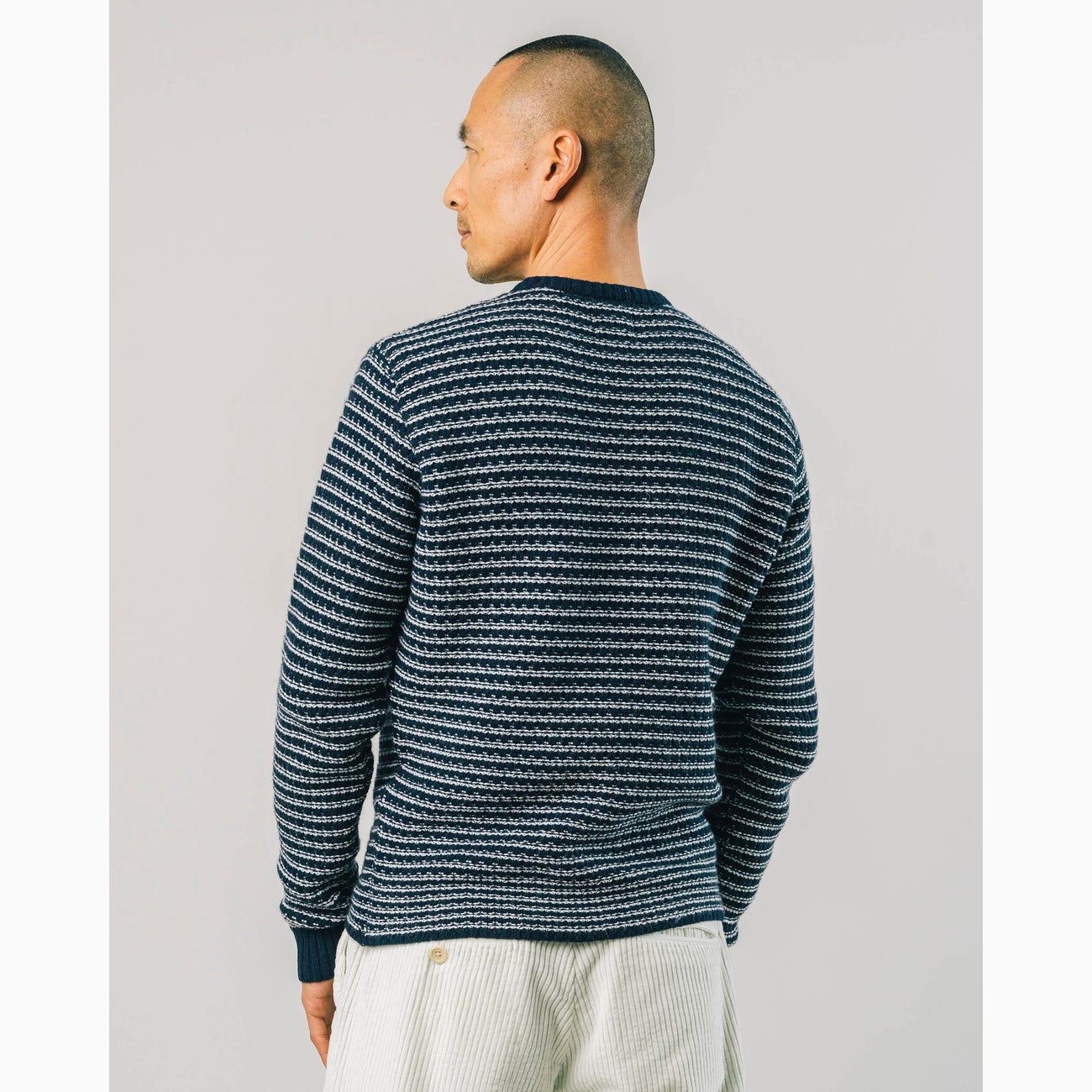 Load image into Gallery viewer, Brava Fabrics Stripes Jumper - Navy
