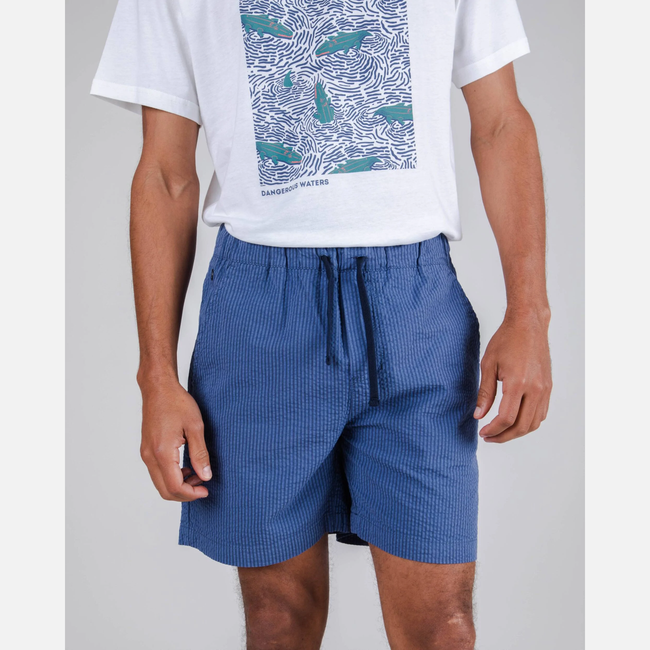 Load image into Gallery viewer, Brava Fabrics Ocean Seersucker Shorts
