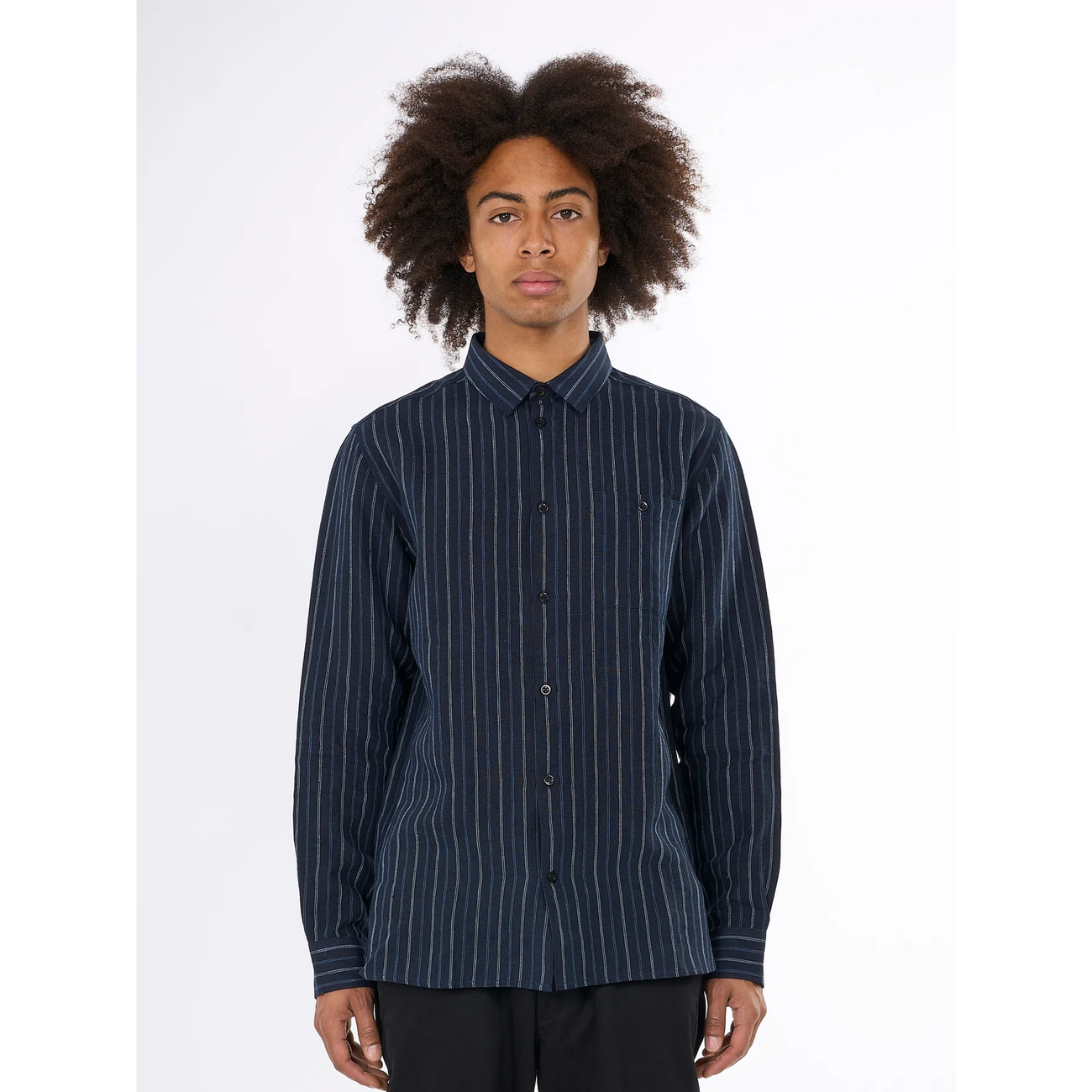 Load image into Gallery viewer, Knowledge Cotton Apparel Organic Linen Striped Shirt

