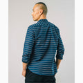 Load image into Gallery viewer, Brava Fabrics Stripes Overshirt Navy
